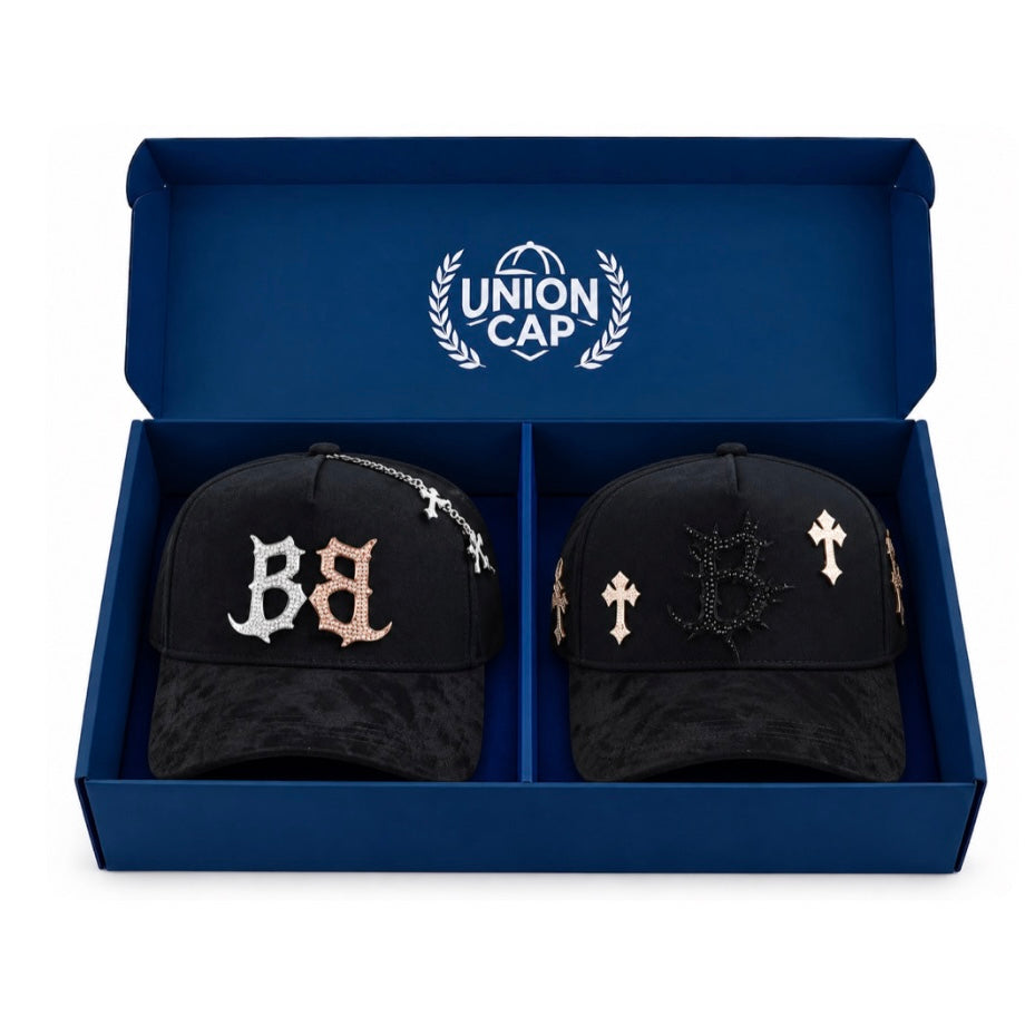 Paquete 2 Barbas de oro 24K rose gold (1B-CROSS) y (1 INFERNO)