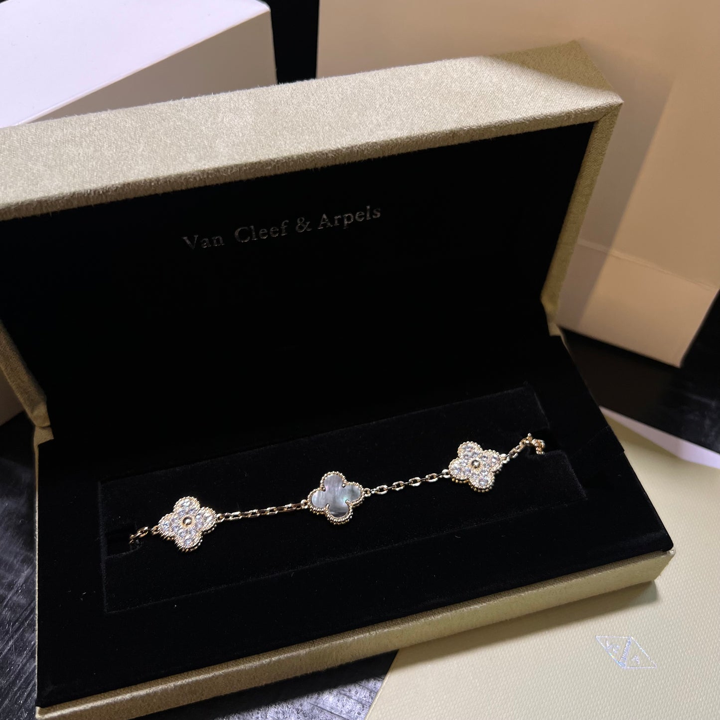 Pulso tipo VCA plata .925 - Full set #19