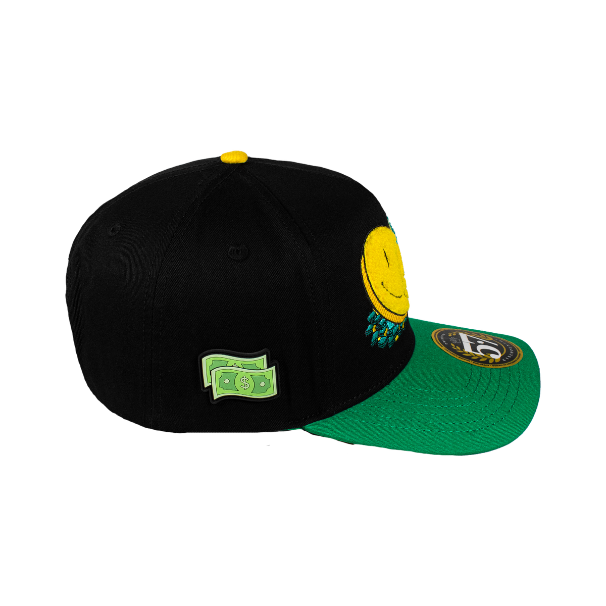 Cincopunto7 - GOOD LUCKY BLACK & GREEN CURVA