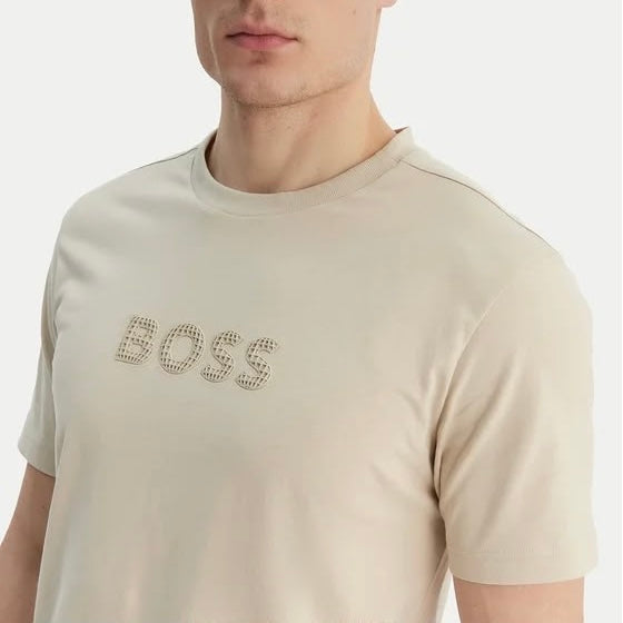 PLAYERA BOSS DE PUNTO DE ALGODÓN CON LOGO INSPIRADO EN EL GOLF