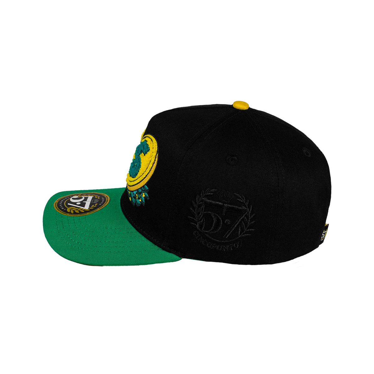 Cincopunto7 - GOOD LUCKY BLACK & GREEN CURVA