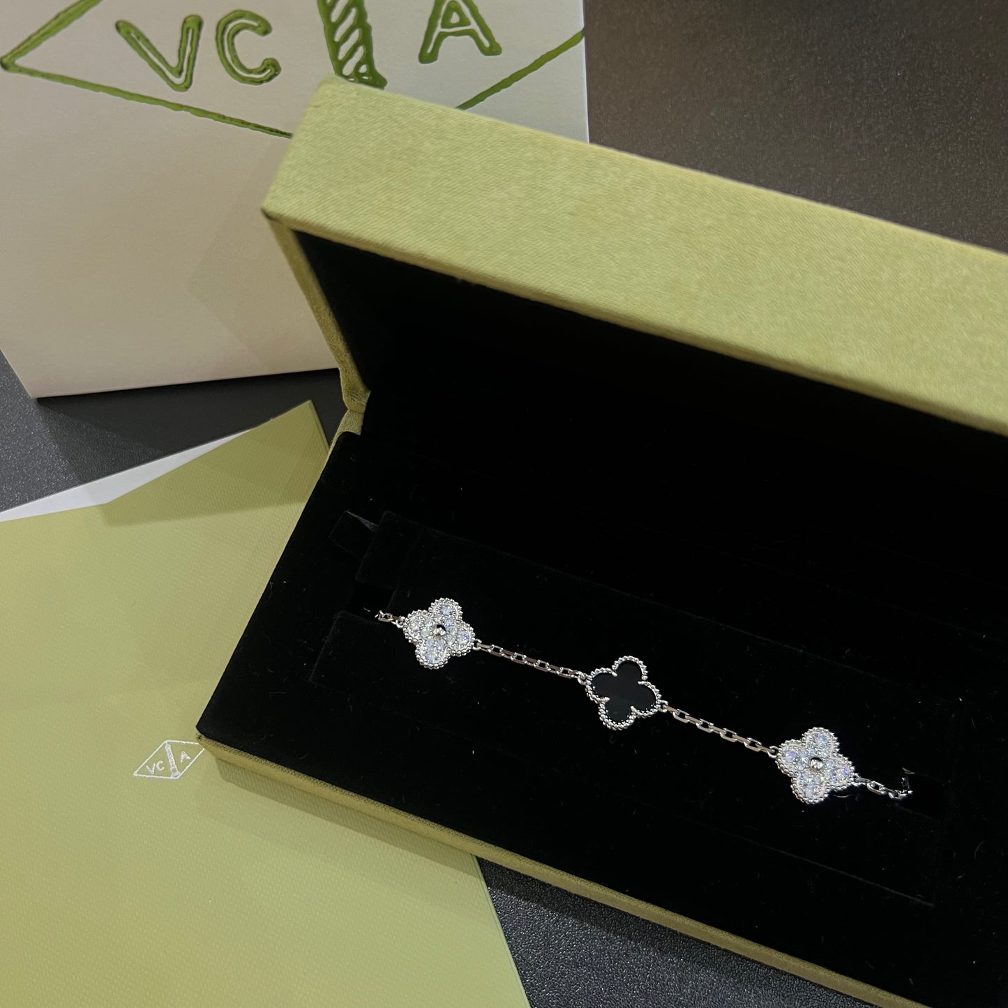 Pulso tipo VCA plata .925 - Full set #39