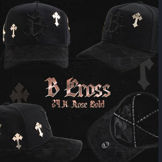 Gorra Barbas Hats "B Cross" 24k Rose Gold