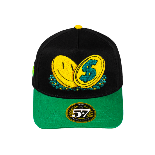 Cincopunto7 - GOOD LUCKY BLACK & GREEN CURVA