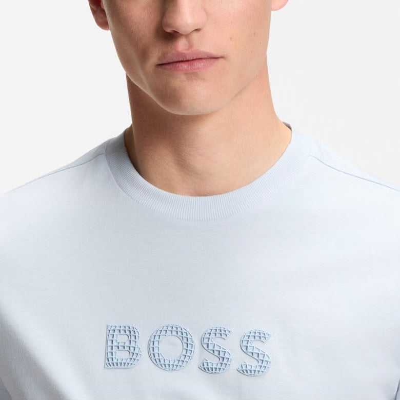 PLAYERA BOSS DE PUNTO DE ALGODÓN CON LOGO INSPIRADO EN EL GOLF