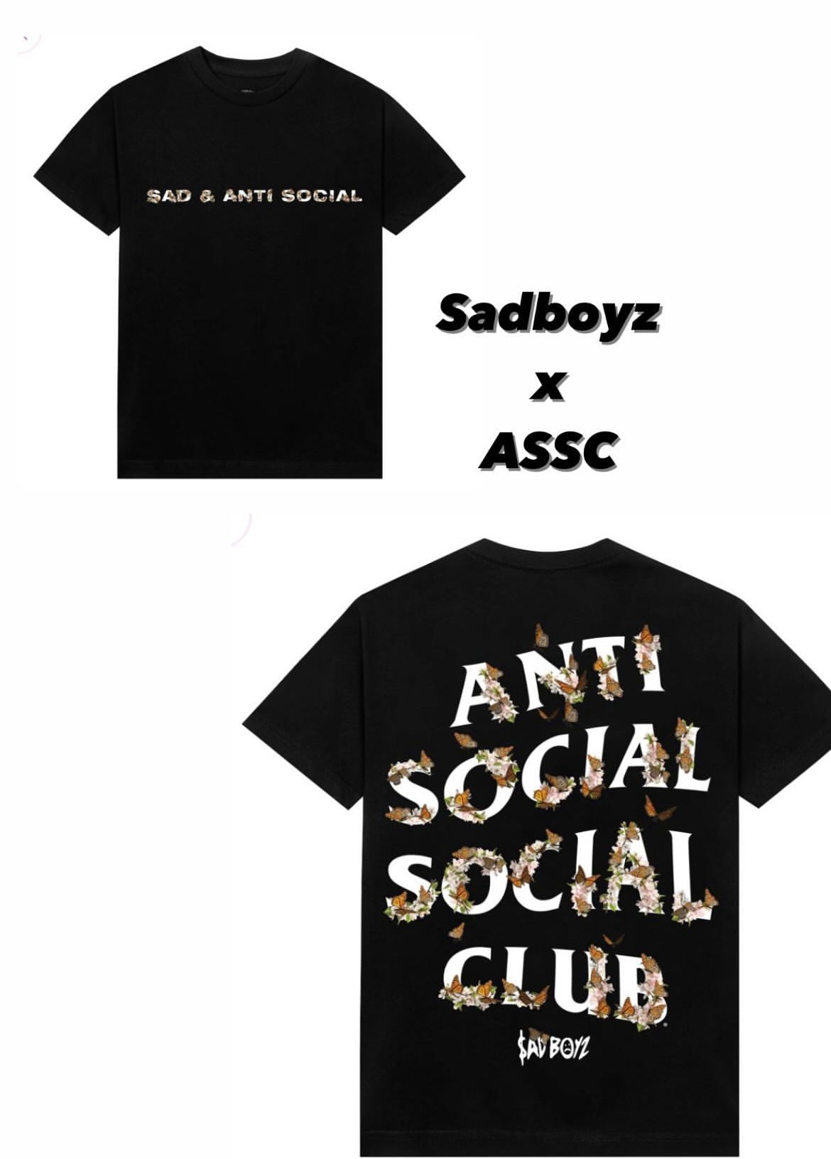 Playera Anti Social Social Club x Sad Boyz