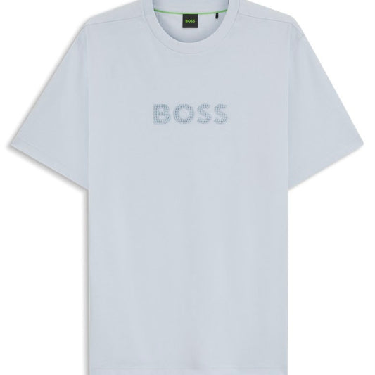PLAYERA BOSS DE PUNTO DE ALGODÓN CON LOGO INSPIRADO EN EL GOLF