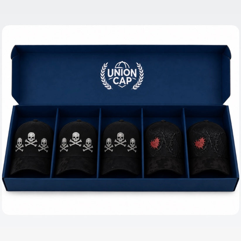 Paquete 5 gorras Barbas Hats en colaboración x Lonche y Willito Variadas