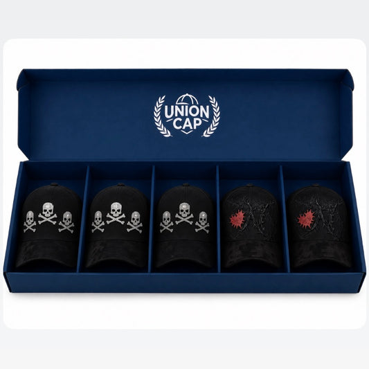 Paquete 5 gorras Barbas Hats en colaboración x Lonche y Willito Variadas
