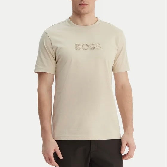 PLAYERA BOSS DE PUNTO DE ALGODÓN CON LOGO INSPIRADO EN EL GOLF