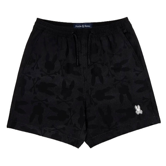 Short de playa Psycho Bunny se activa el monograma con el agua