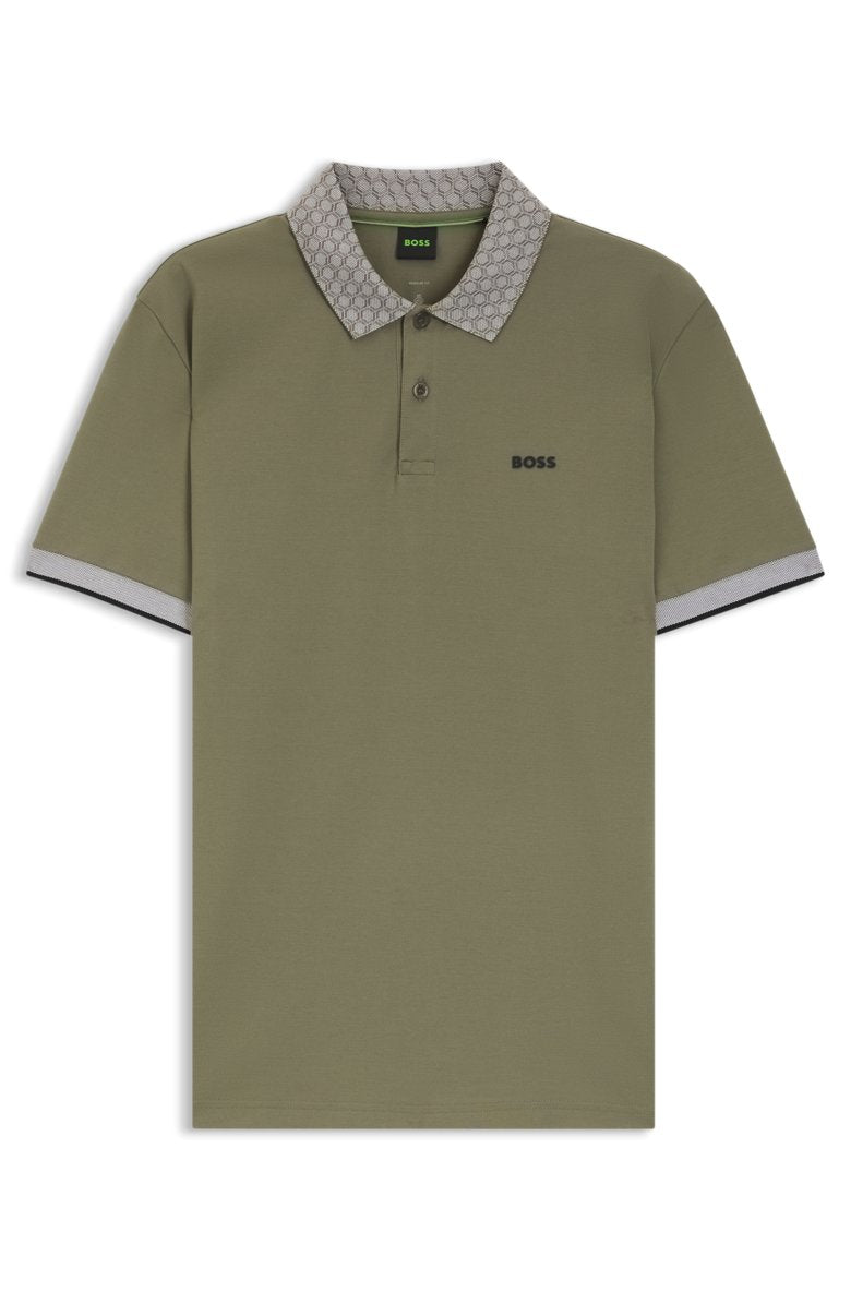POLO BOSS PADDY DE ALGODÓN ELÁSTICO CON CONTROL DE LA HUMEDAD