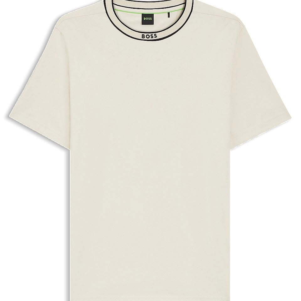 Playera Boss de algodón con logotipo en el cuello
