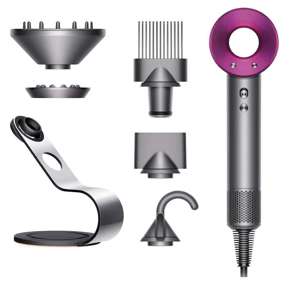 Dyson Supersonic Secadora Antiestática con Base y Accesorios Fuchsia