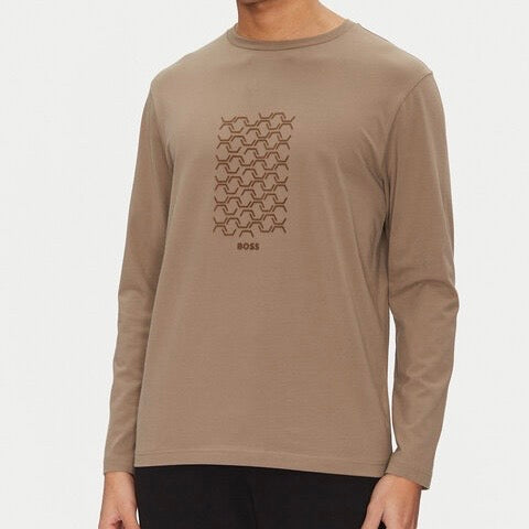 Playera BOSS manga larga Strech