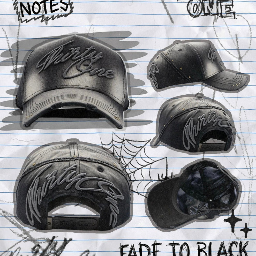 31 Hats Thirty One Hats Take Notes Fade To Black